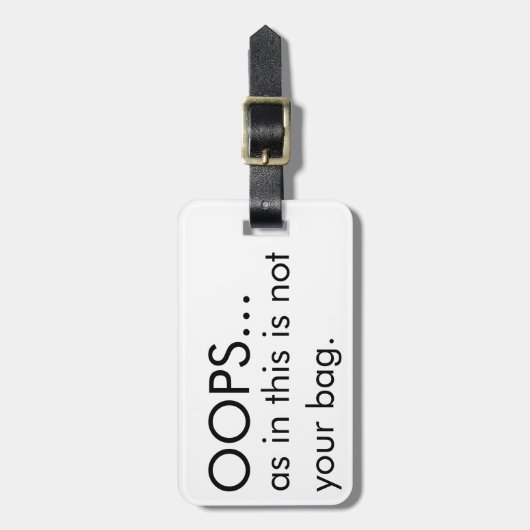 Niet uw bagagelabel (Voorkant verticaal)