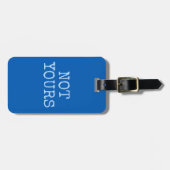 Niet uw Bagagelabel in blauw (Voorkant horizontaal)