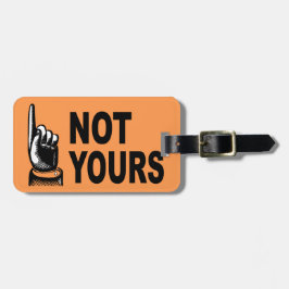 Niet uw grappige ontwerp met uw vinger bagagelabel