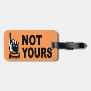 Niet uw grappige ontwerp met uw vinger bagagelabel