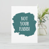 Niet Uw Habibi Kaart (Staand voorkant)