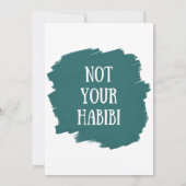 Niet Uw Habibi Kaart (Achterkant)