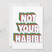 Niet Uw Habibi Kaart (Achterkant)