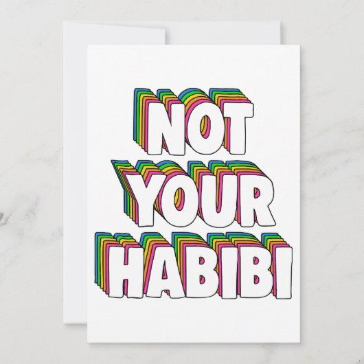 Niet Uw Habibi Kaart (Achterkant)