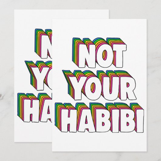 Niet Uw Habibi Kaart (Voorkant / Achterkant)