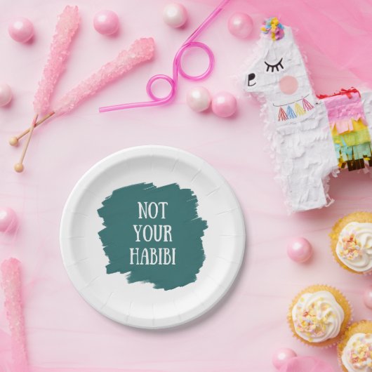 Niet Uw Habibi Papieren Bordje (Feest)