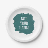 Niet Uw Habibi Papieren Bordje (Voorkant)