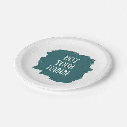 Niet Uw Habibi Papieren Bordje (Gekanteld)