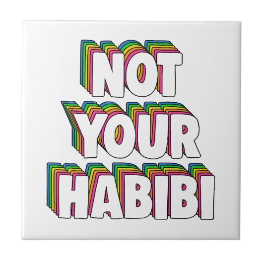 Niet Uw Habibi Tegeltje (Voorkant)