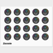Niet uw puzzelstuk - autisme bewustzijn/acceptatie ronde sticker (Vel)
