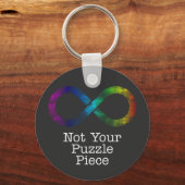 Niet uw puzzelstuk - autisme bewustzijn/acceptatie sleutelhanger (Voorkant)