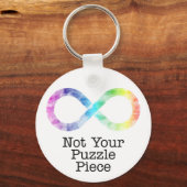 Niet uw puzzelstuk - autisme bewustzijn/acceptatie sleutelhanger (Voorkant)
