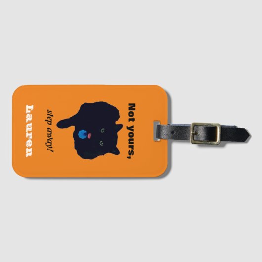 Niet uw stap weg Acryl Oranje Bagagelabel (Voorkant (horizontaal))