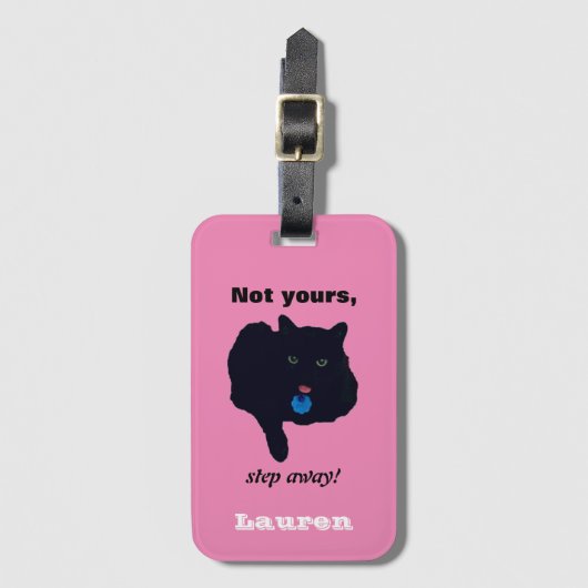 Niet uw stap weg Acrylroze Bagagelabel (Voorkant (verticaal))