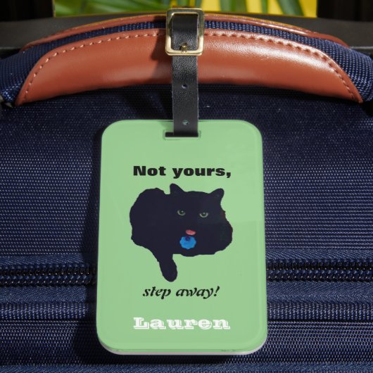 Niet uw stap weg van Acrylgroen Bagagelabel (Voorkant Insitu 2)