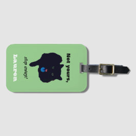 Niet uw stap weg van Acrylgroen Bagagelabel