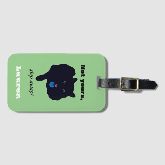 Niet uw stap weg van Acrylgroen Bagagelabel (Voorkant (horizontaal))