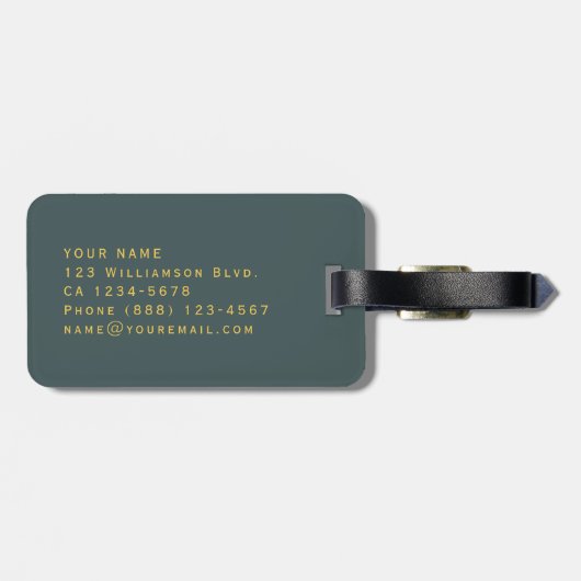 Niet uw tas Grappig ontwerp Custom Text Bagagelabel (Achterkant horizontaal)