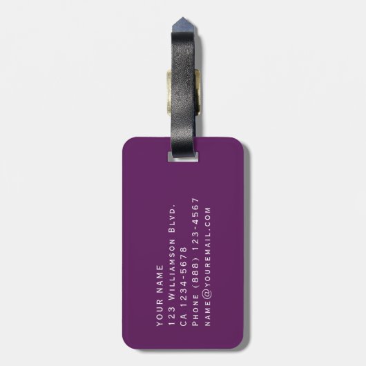 Niet uw tas Levendige Grappige ontwerp Custom Text Bagagelabel (Achterkant verticaal)