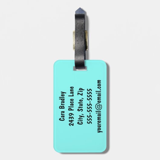 Niet van de jouwe! Funny Custom Bagagelabel - Blue (Achterkant verticaal)