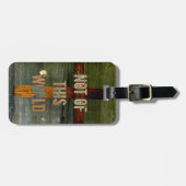 "Niet van deze wereld" Aangepast Christelijk Bagagelabel (Voorkant horizontaal)