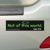 Niet van deze wereld bumpersticker (Op auto)