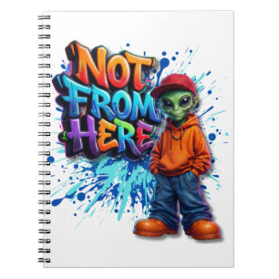 Niet Van Hier Grappig Alien Streetwear Design Notitieboek