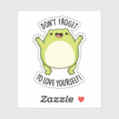 Niet van je houden, grappige kikkerpun sticker (Vel)