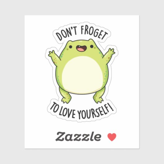 Niet van je houden, grappige kikkerpun sticker (Vel)