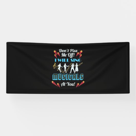 Niet van muzikale aard spandoek (Horizontaal)