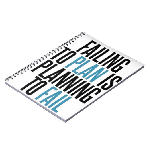 Niet van plan om te mislukken notitieboek (Linkerzijde)