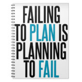 Niet van plan om te mislukken notitieboek (Voorkant)