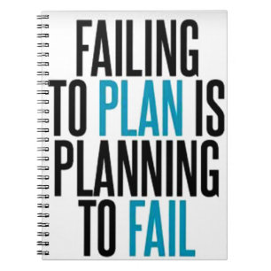 Niet van plan om te mislukken notitieboek