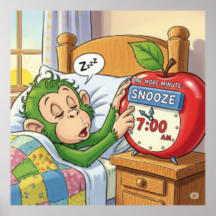 Niet vandaag, Alarm – Sleepy Monkey Mode 💤🙈 Poster