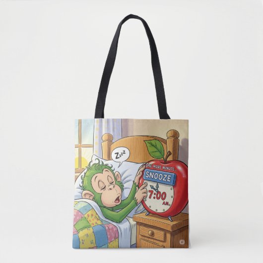 Niet vandaag, Alarm – Sleepy Monkey Mode 💤🙈 Tote Bag (Voorkant)