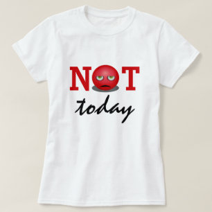 Niet vandaag Angry Emoji Face T-shirt