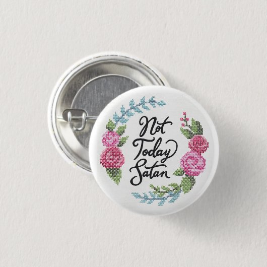 Niet vandaag badge ronde button 3,2 cm (Voorkant /achterkant)