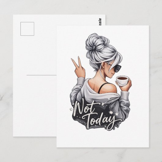 Niet vandaag briefkaart (Voorkant / Achterkant)