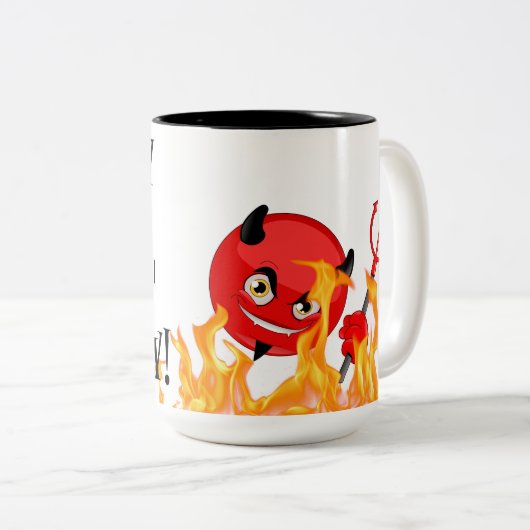 Niet vandaag Chamuko Satan niet vandaag Tweekleurige Koffiemok (Voorkant rechts)