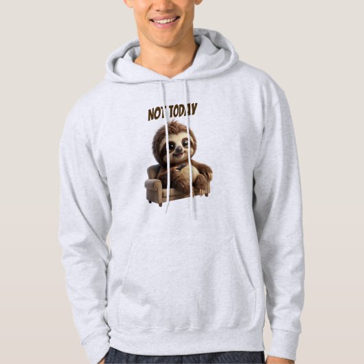 Niet Vandaag Chill Luiaard Hoodie (Voorkant)