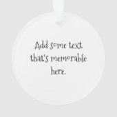 Niet vandaag, Covid. Het is Quishmass Cute Unicorn Ornament (achterkant)