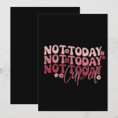 Niet vandaag Cupid Funny Galentine Feestdagenkaart (Voorkant / Achterkant)