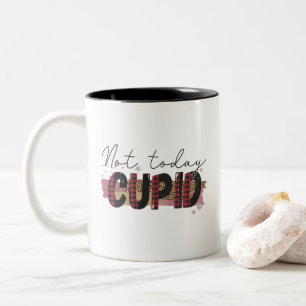 Niet vandaag Cupid Funny Galentine Tweekleurige Koffiemok