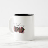 Niet vandaag Cupid Funny Galentine Tweekleurige Koffiemok (Voorkant links)