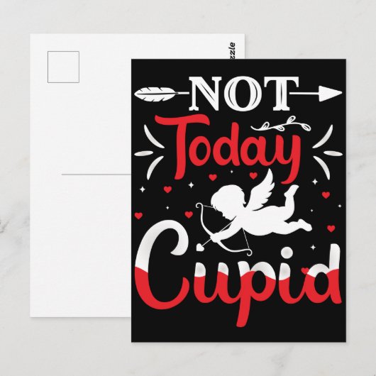 Niet vandaag Cupid Funny Valentijnsdag Briefkaart (Voorkant / Achterkant)