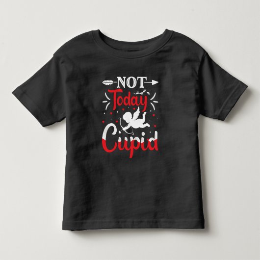 Niet vandaag Cupid Funny Valentijnsdag Kinder Shirts (Voorkant)