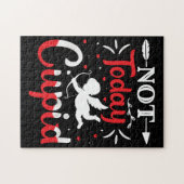 Niet vandaag Cupid Funny Valentijnsdag Legpuzzel (Horizontaal)