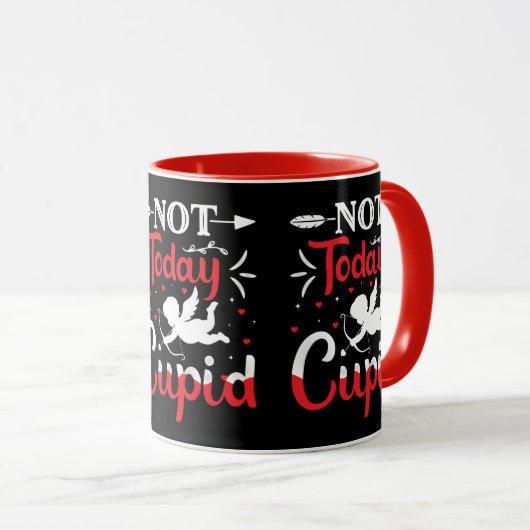 Niet vandaag Cupid Funny Valentijnsdag Mok (Voorkant rechts)