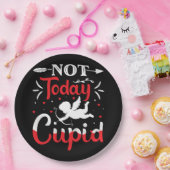 Niet vandaag Cupid Funny Valentijnsdag Papieren Bordje (Feest)
