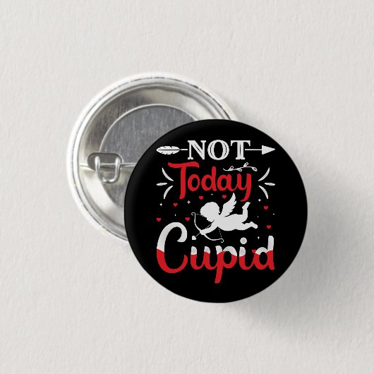 Niet vandaag Cupid Funny Valentijnsdag Ronde Button 3,2 Cm (Voorkant /achterkant)